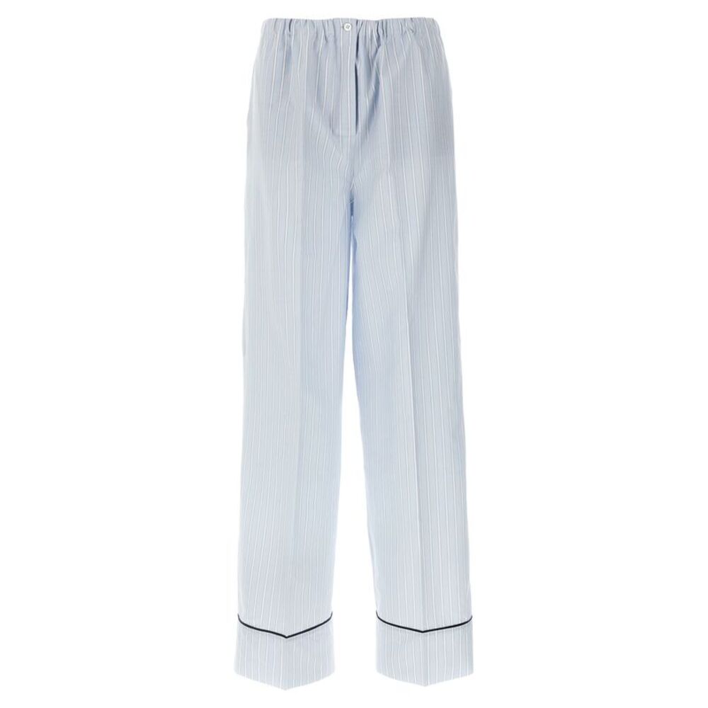 Prada Blue Cotton Casual Women's Pants